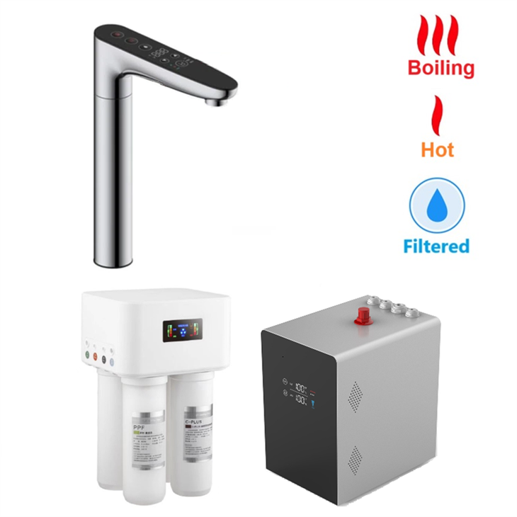 hot and chilled water taps